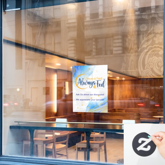 Once A Fed Always A Fed Window Cling (Cafe Window)