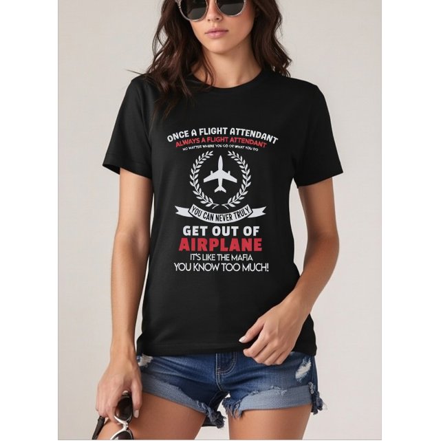 Once a Flight Attendant Always a Flight Attendant  T-Shirt (Creator Uploaded)