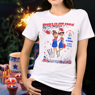 Once a Lifetime US 250th Anniversary Cheer White Tri-Blend Shirt