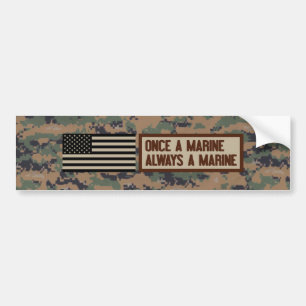 Once a Marine, Always a Marine Bumper Sticker