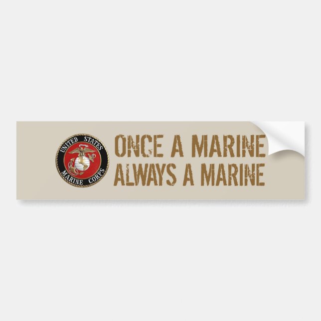 Once a Marine Bumper Sticker (Front)