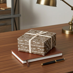 Once an Eagle, Always an Eagle. Browns Typography Wrapping Paper Sheet