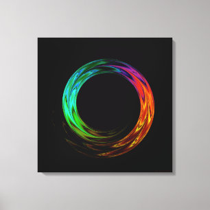 Once Around Fractal Art Wrapped Canvas