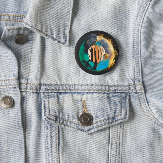 Once familiar, once precious, now unrecognisabl... 2 inch round button (In Situ)
