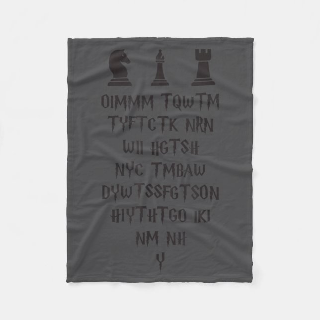 Once I Make My Move Acronym Wizard Chess Funny Des Fleece Blanket (Front)