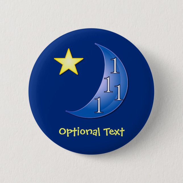 Once in a Blue Moon 2 Inch Round Button (Front)