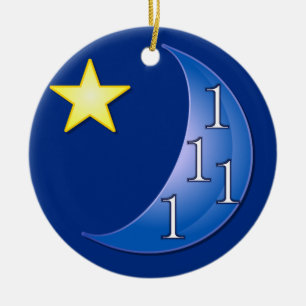 Once in a Blue Moon Ceramic Ornament