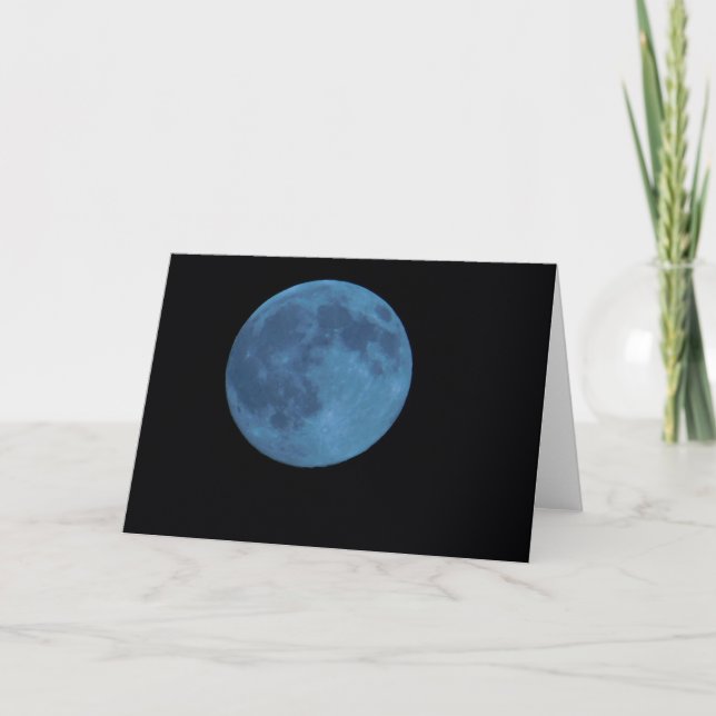 Once in a Blue Moon Greeting Card (Front)