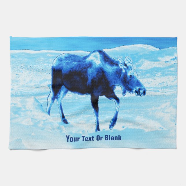 Once In A Blue Moose Kitchen Towel (Horizontal)