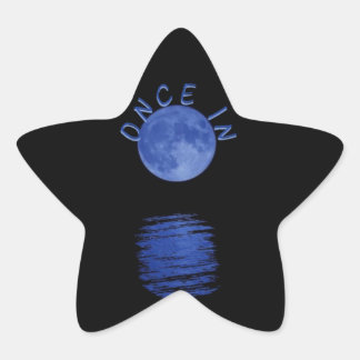 Once in blue moon star sticker