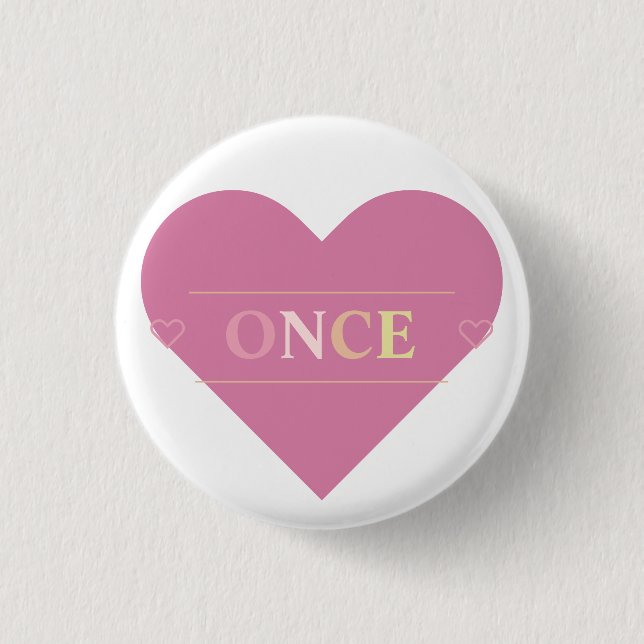 Once Kpop Twice Cute Teen Aesthetic 1 Inch Round Button (Front)