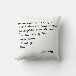 Once the poets went to God Throw Pillow