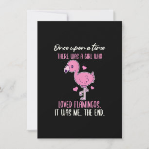 Once There Was A Girl Who Loved Flamingos Invitation