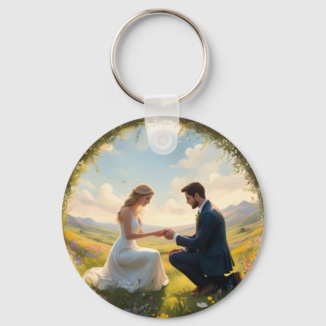 Once Upon A Magical Wedding Proposal,  Keychain (Front)