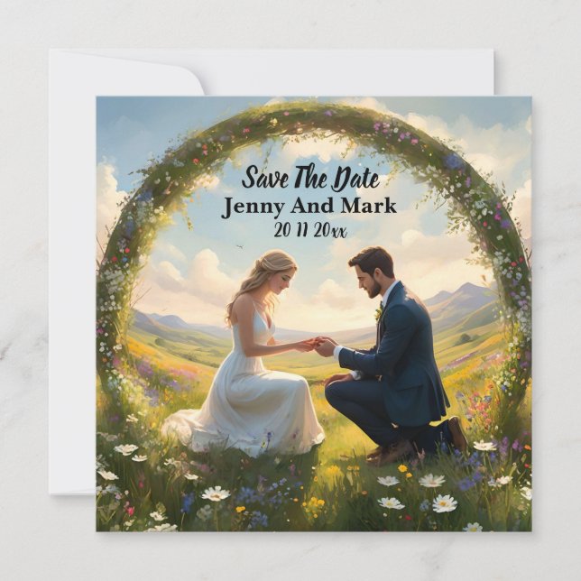 Once Upon A Magical Wedding Proposal,  Save The Date (Front)