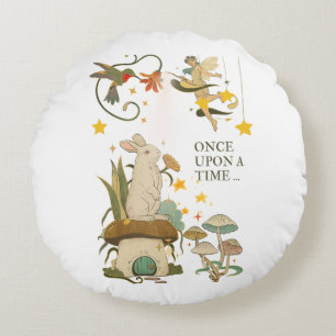 Once Upon a Time: A Fairy Tale Kids  Round Pillow