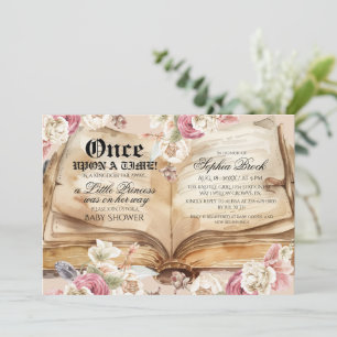 Once Upon A Time Book Baby Shower Invitation