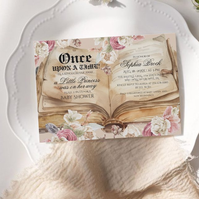 Once Upon A Time Book Baby Shower Invitation (Creator Uploaded)
