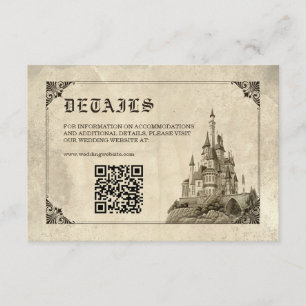 Once Upon a Time Fairy Tale Castle Wedding Enclosure Card
