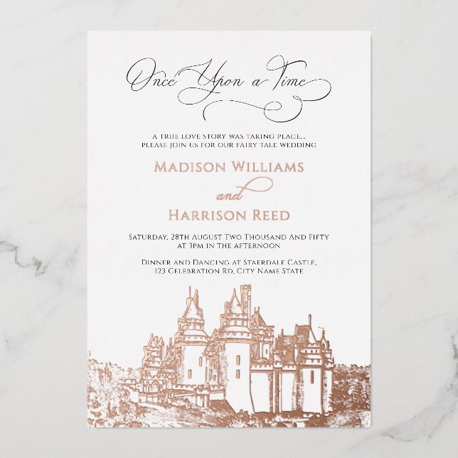 Once Upon A Time Fairy Tale Wedding Rose Gold (Front)