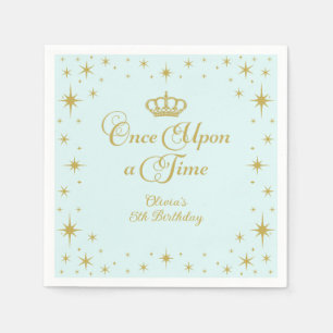Once Upon a Time Gold Princess Birthday Napkin