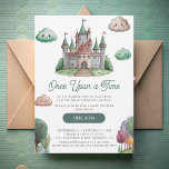 Once Upon a Time Green Castle Pastel Baby Shower Invitation<br><div class="desc">Whimsical Baby Animals: Celebrate the arrival of a precious baby girl with our charming baby shower print design. Adorned with adorable baby animals, this invitation captures the innocence and joy of a new life. The soft blue and delicate boho accents add a touch of elegance, making it the perfect choice...</div>