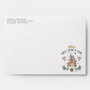 "Once Upon A Time" Hand Drawn Princess Castle Envelope