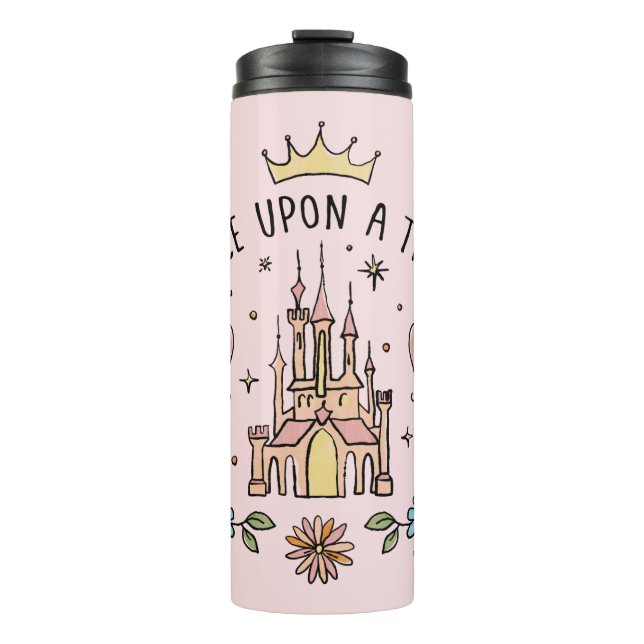 "Once Upon A Time" Hand Drawn Princess Castle Thermal Tumbler (Front)