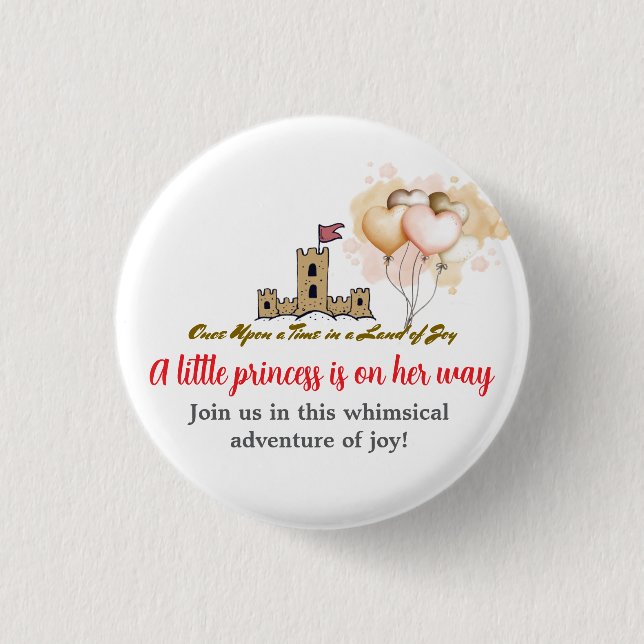 Once Upon a Time in a Land of Joy 1 Inch Round Button (Front)