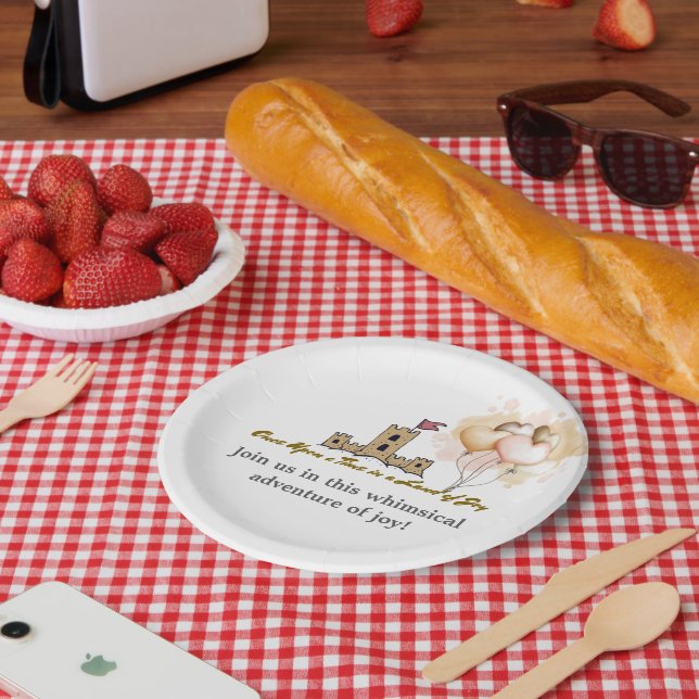 Once Upon a Time in a Land of Joy Paper Plate (Picnic)