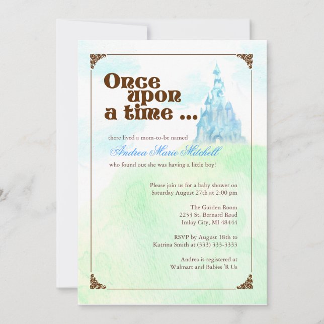 Once Upon a Time Invitation (Front)