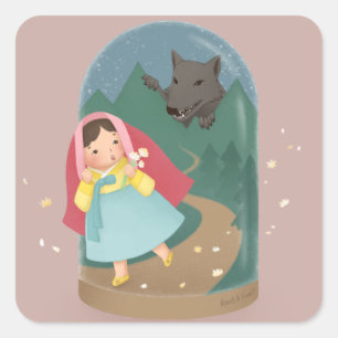 Once Upon A Time: Little Red Riding Hood Square Sticker