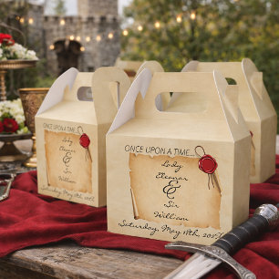 Once Upon A Time Medieval Aged Scroll Wax Seal Favor Box