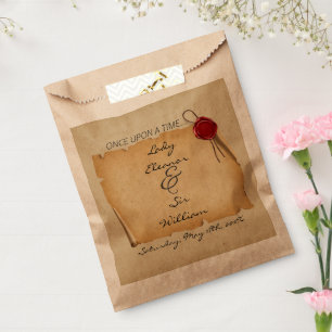 Once Upon A Time Medieval Aged Scroll Wax Seal Favour Bag