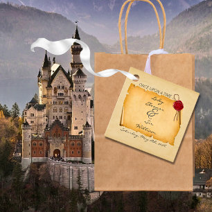 Once Upon A Time Medieval Aged Scroll Wax Seal Favour Tags