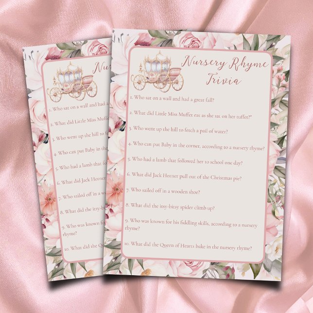 Once Upon a Time Nursery Rhyme Trivia Baby Game Enclosure Card (Creator Uploaded)