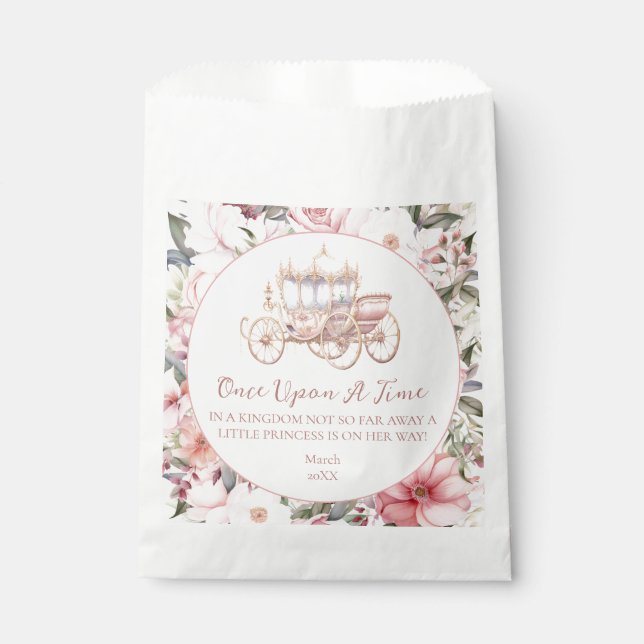 Once Upon a Time Pink Princess Baby Shower Favour Bag (Front)