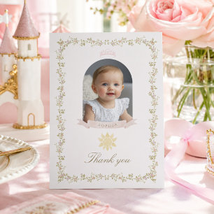 Once Upon a Time Pink Princess photo Thank You Card