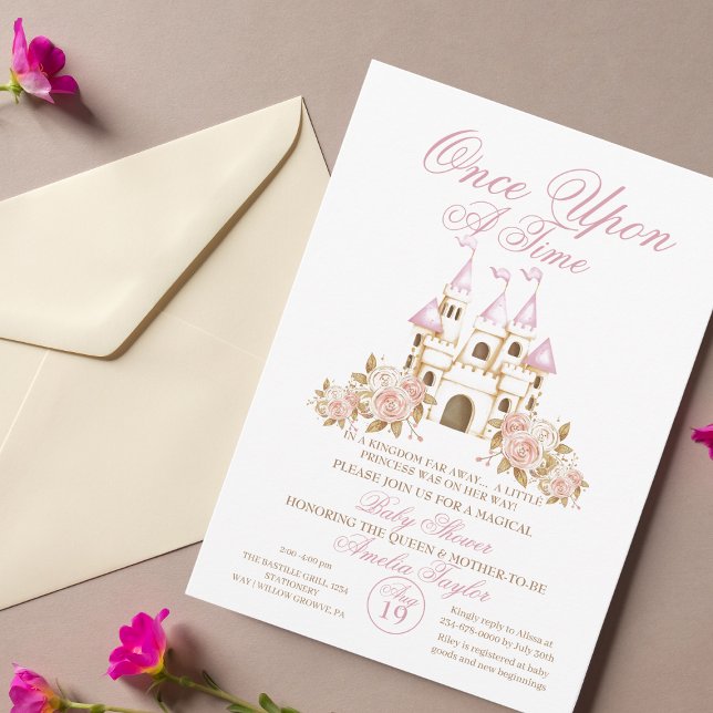 Once Upon a Time Princess Baby Girl Shower Invitation (Creator Uploaded)