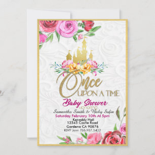 Once upon a time Princess Baby Shower invitation
