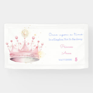 Once upon a time, Princess Birthday Banner