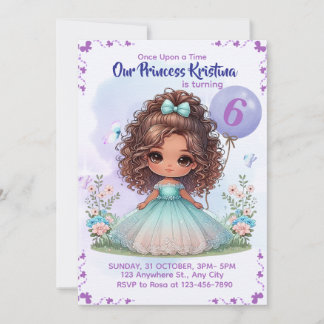 Once Upon a Time Princess Birthday Invitation
