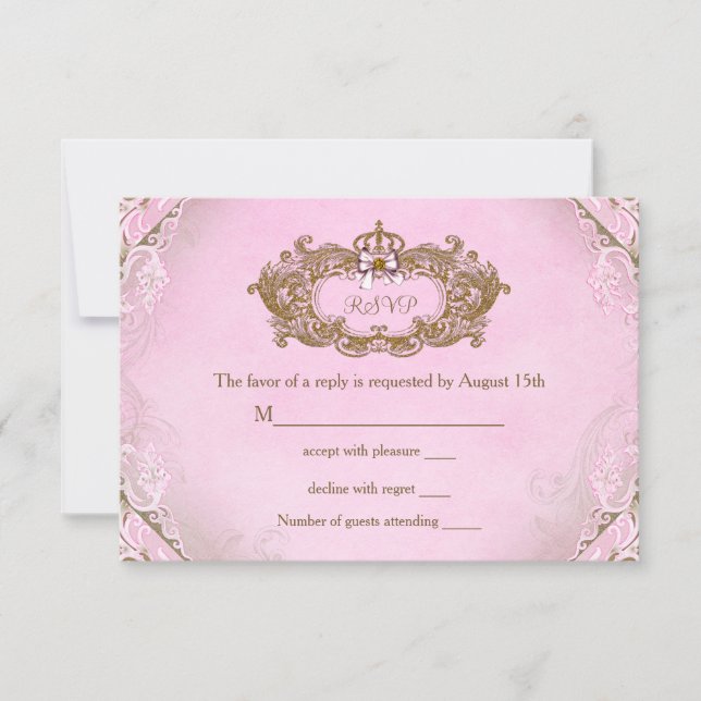Once Upon a Time Princess Birthday RSVP (Front)