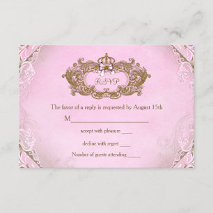 Once Upon a Time Princess Birthday RSVP Card