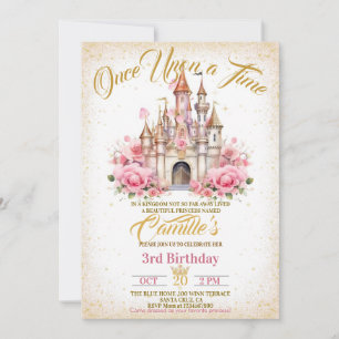 Once Upon a Time princess Girl birthday Invitation