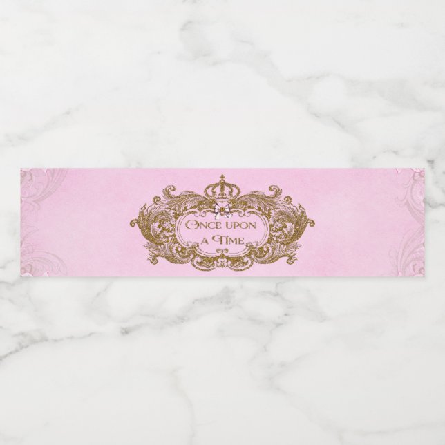 Once Upon A Time Princess Water Bottle Labels (Single Label)