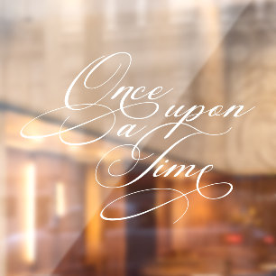 Once Upon a Time Script Storybook Wedding Window Cling
