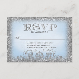 Once Upon a Time Silver Blue RSVP Card