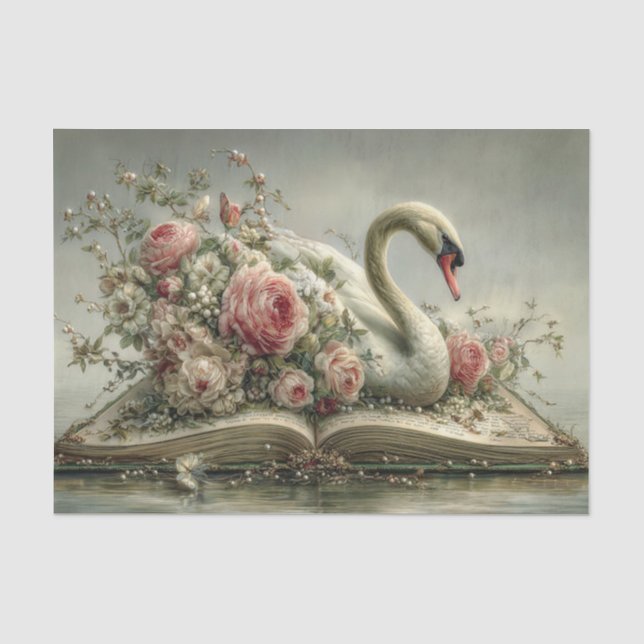 Once upon a Time Swan Tissue Paper (Front)