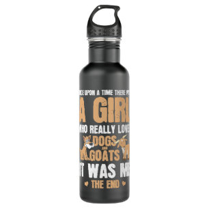 Once Upon A Time There Was A Girl Who Loved Dogs a 710 Ml Water Bottle